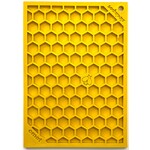 SodaPup Honeycomb Design Emat Enrichment Licking Mat - Yellow - Small