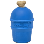 SodaPup Ice Cream Cone Durable Rubber Chew Toy and Treat Dispenser - Large Blue