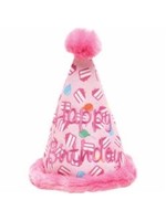 Worthy Dog Birthday Hat Toy - Pink