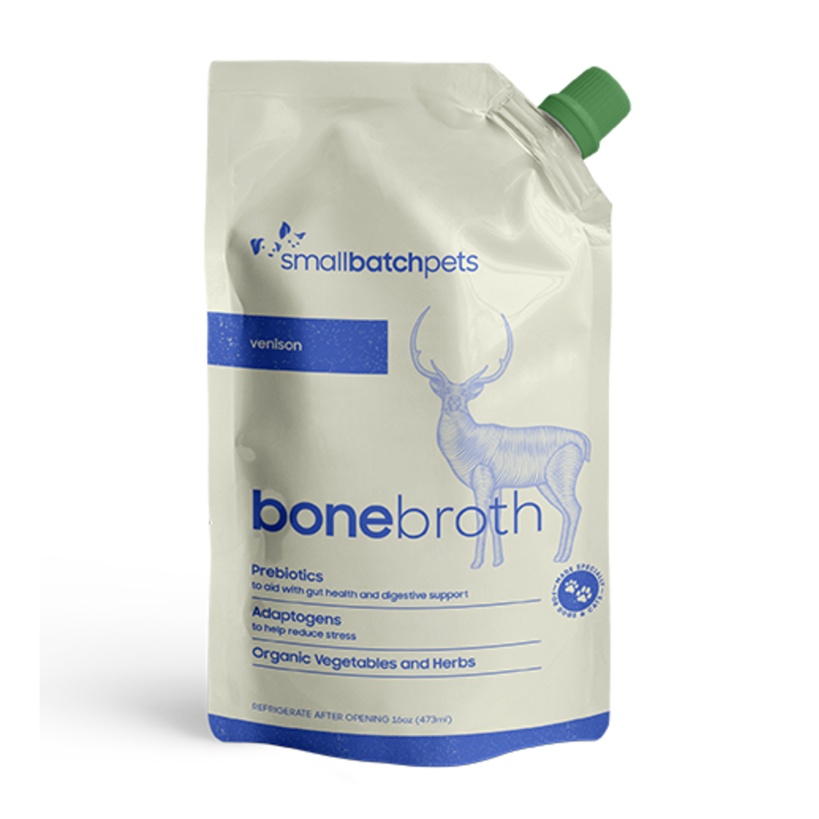 SmallBatch Pets Organic Venison Bone Broth for Dogs 16oz