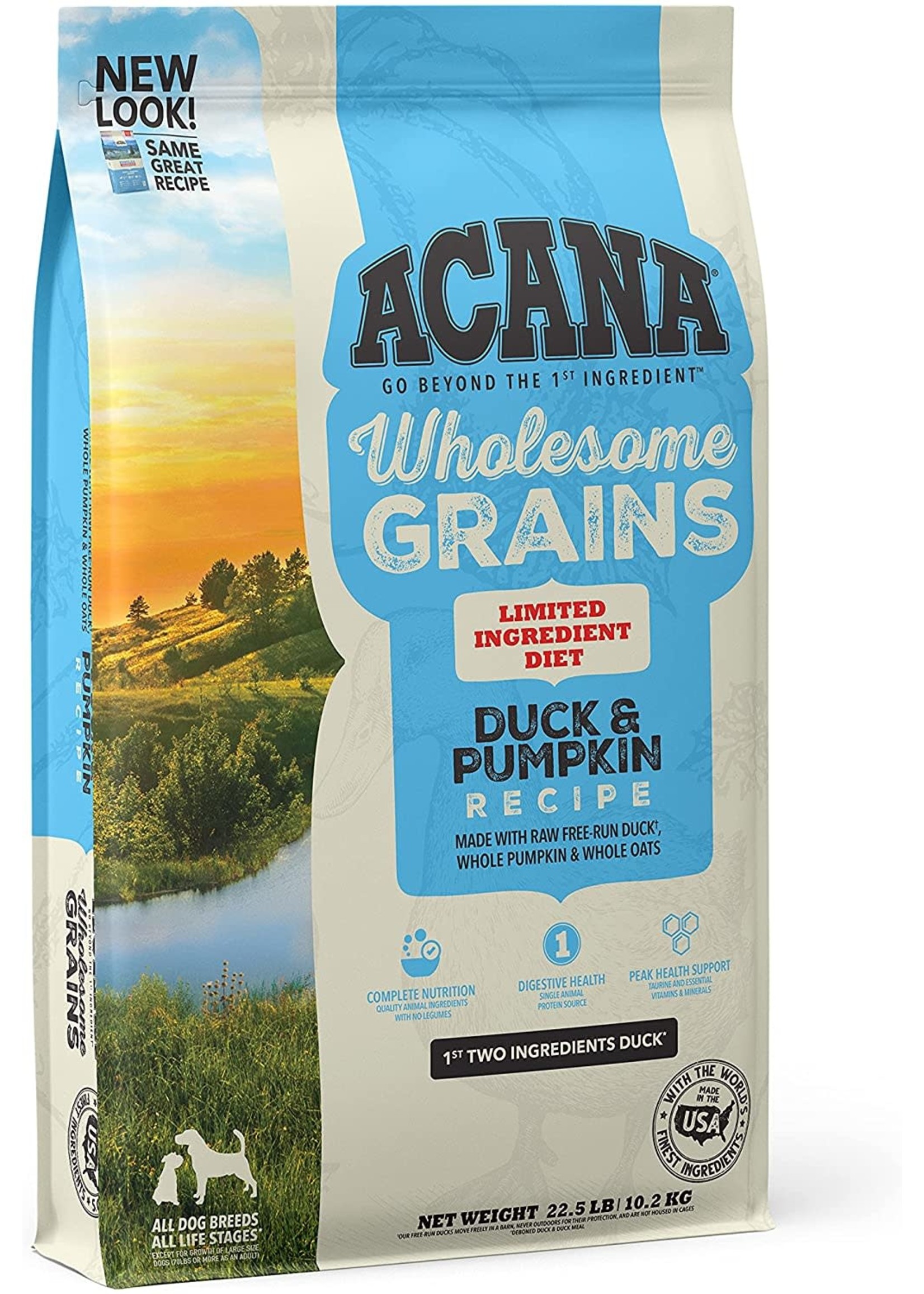 Acana Wholesome Grains Duck & Pumpkin Recipe (22.5 LB)