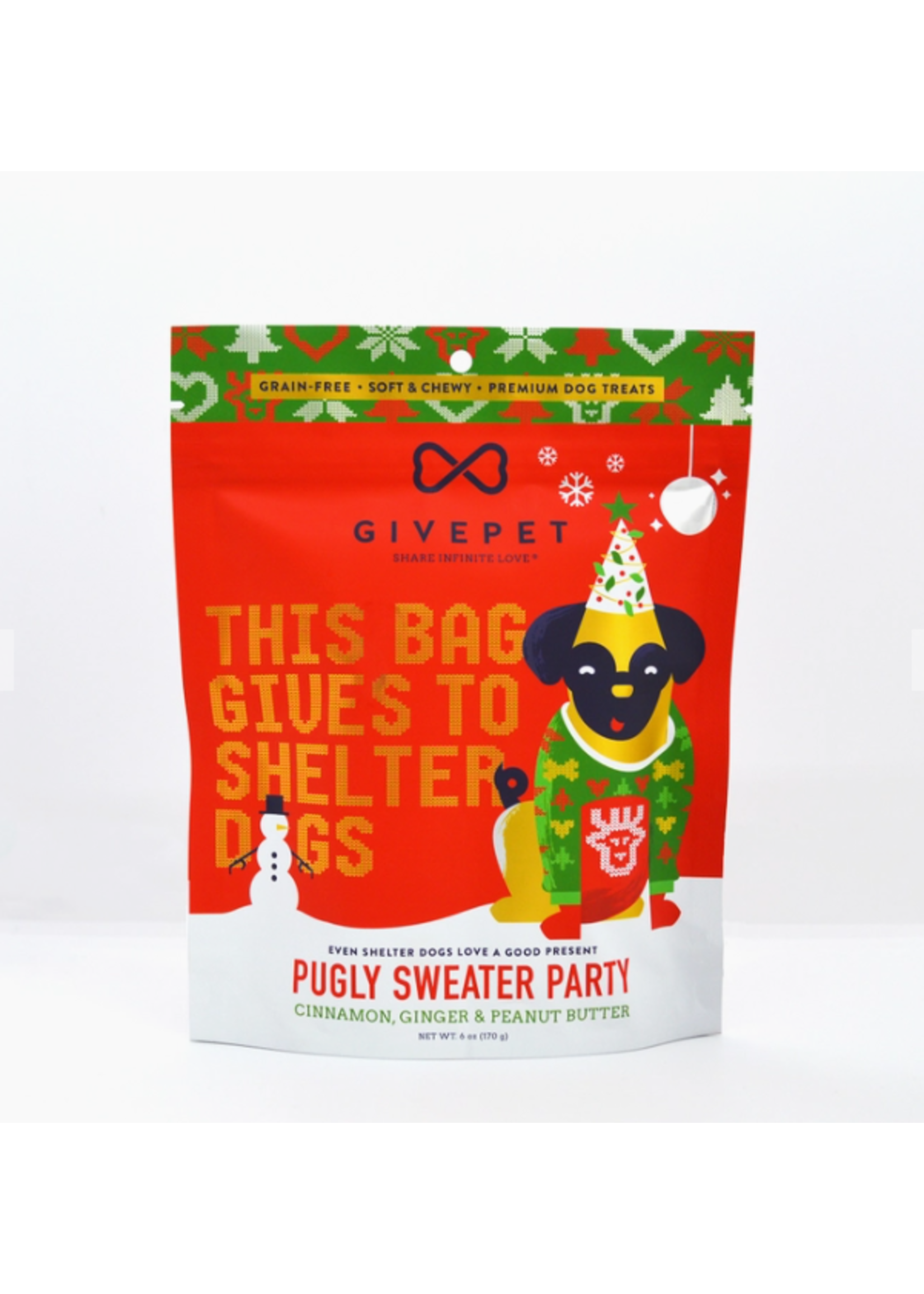 Give Pet Pugly Sweater Party Soft & Chewy Treats