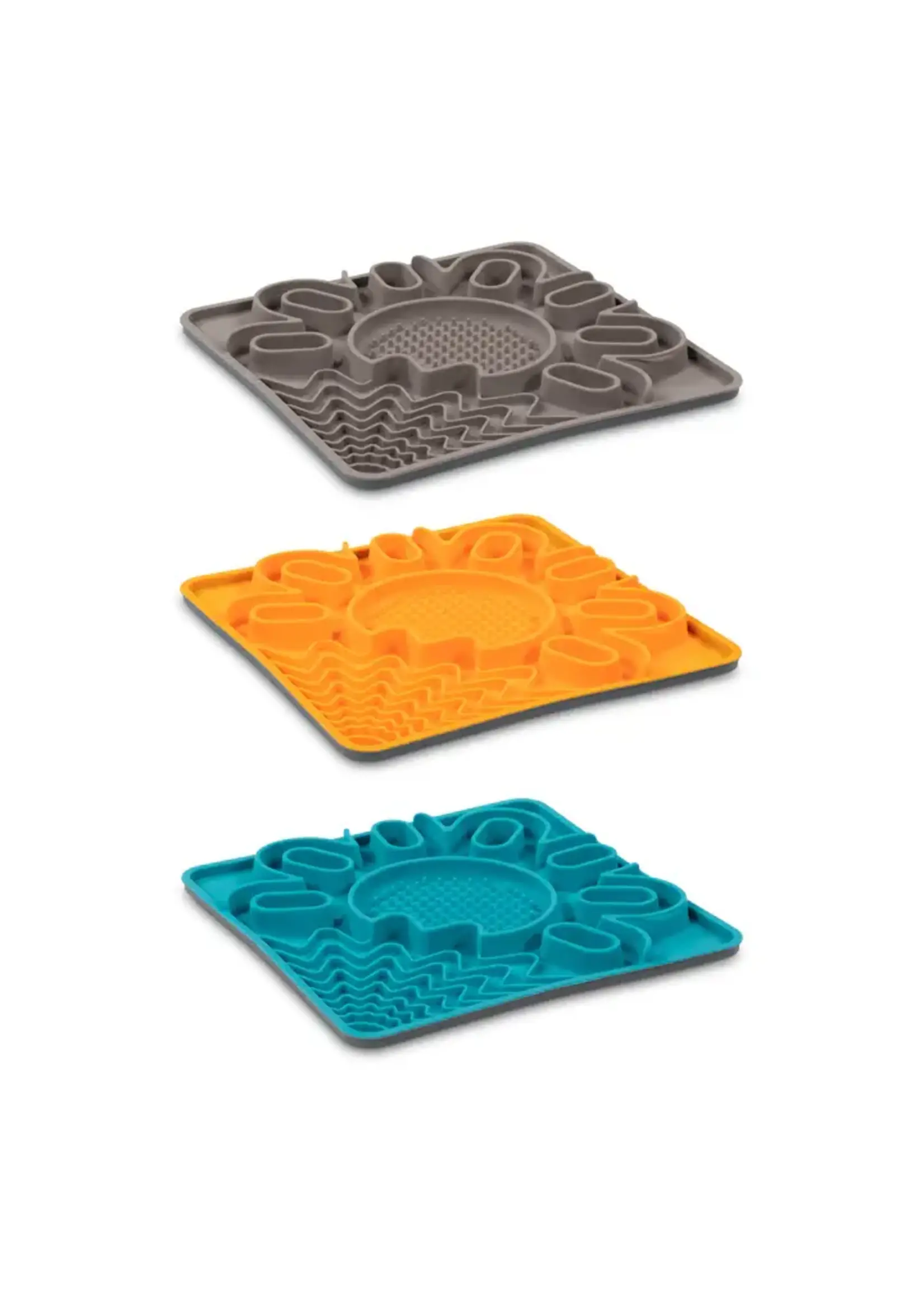 Messy Mutts Framed "Spill Resistant" Silicone Multi Surface Lick Mat (Grey)