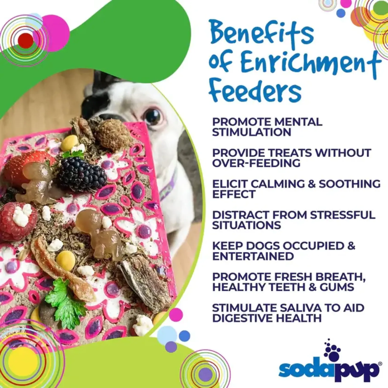 SodaPup Flower Power Enrichment Lick Mat LG