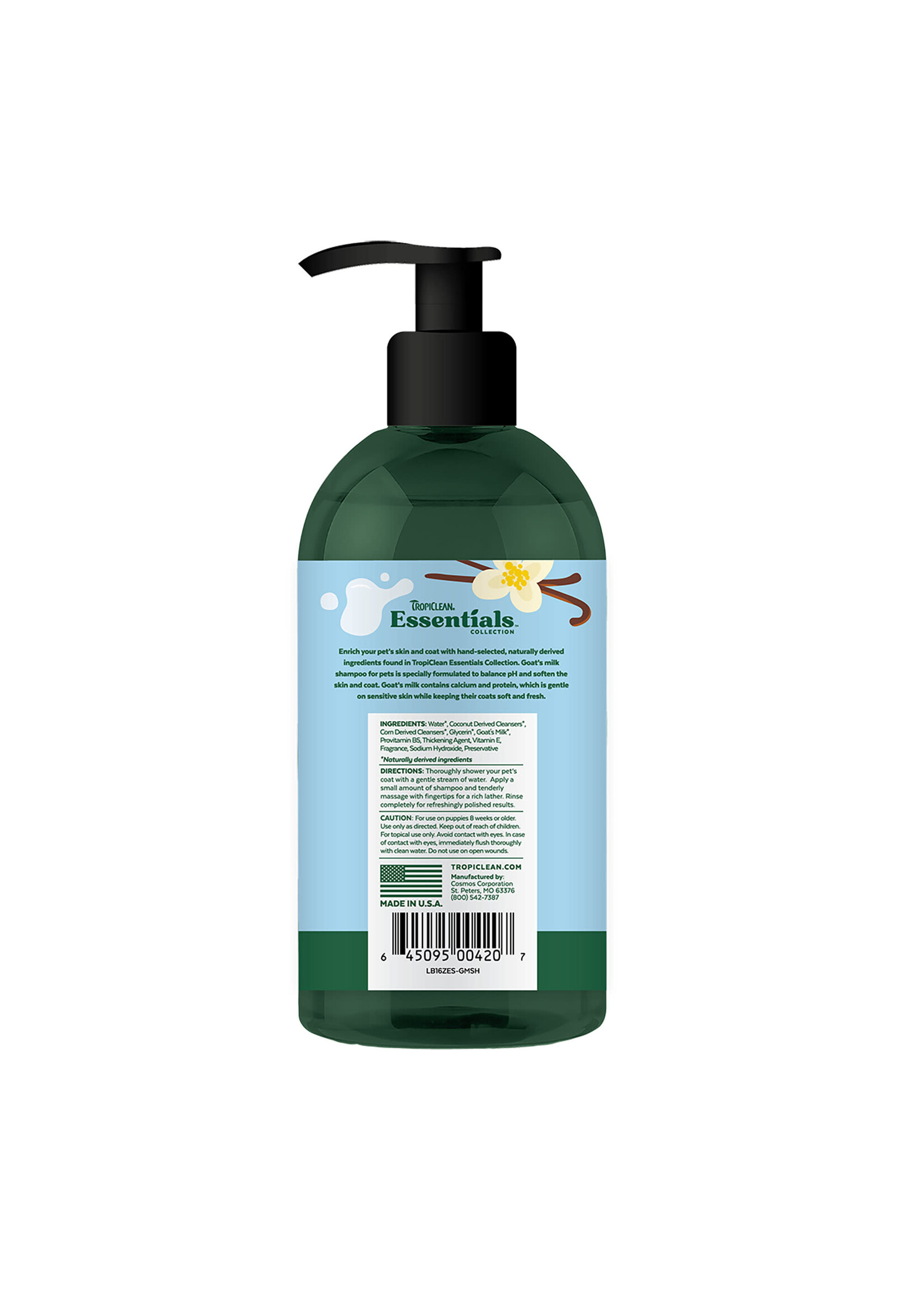 TropiClean TropiClean Essentials Goat Milk Hypoallergenic Shampoo16oz