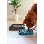 Messy Mutts Messy Mutts Slow Feeder Square Blue SM