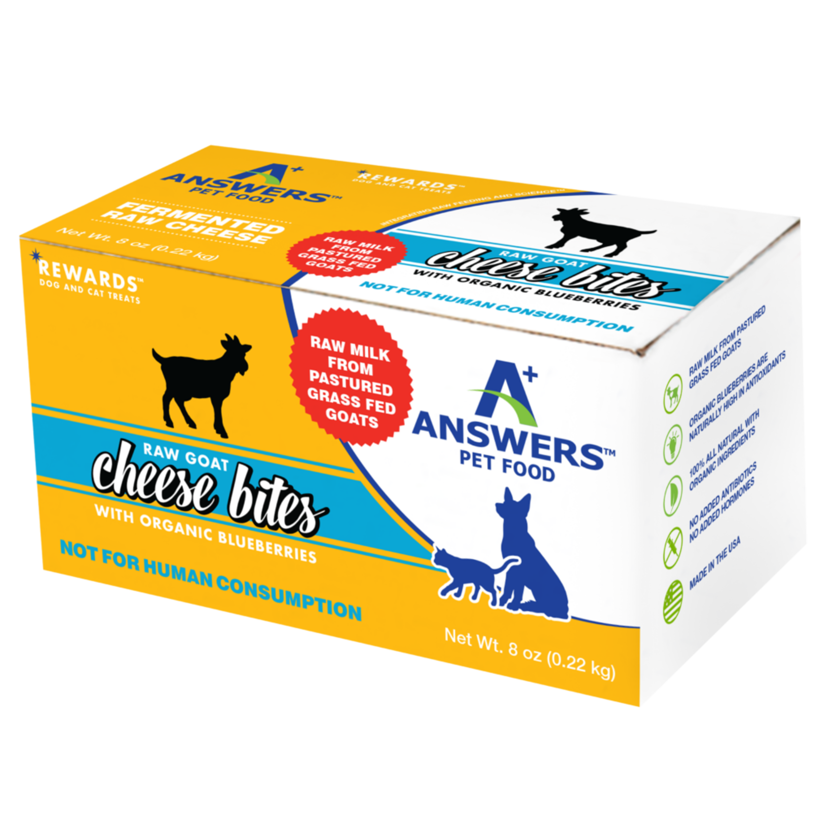 Answers Pet Food Frozen Rewards Goat Cheese With Blueberries 8oz