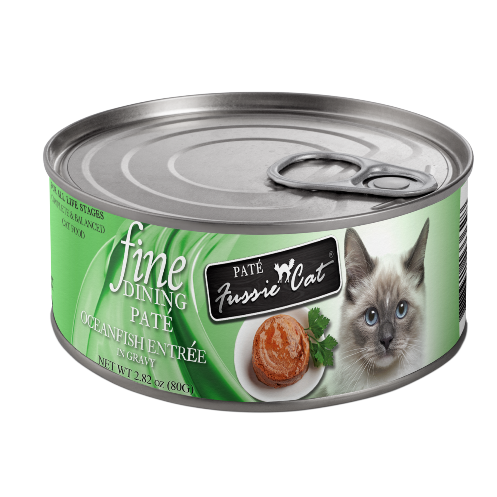 Fussie Cat Fine Dining Pate Oceanfish Entree In Gravy Can 2.82oz