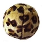 Fluff & Tuff Leopard Durable Plush Ball (Small - 4”)