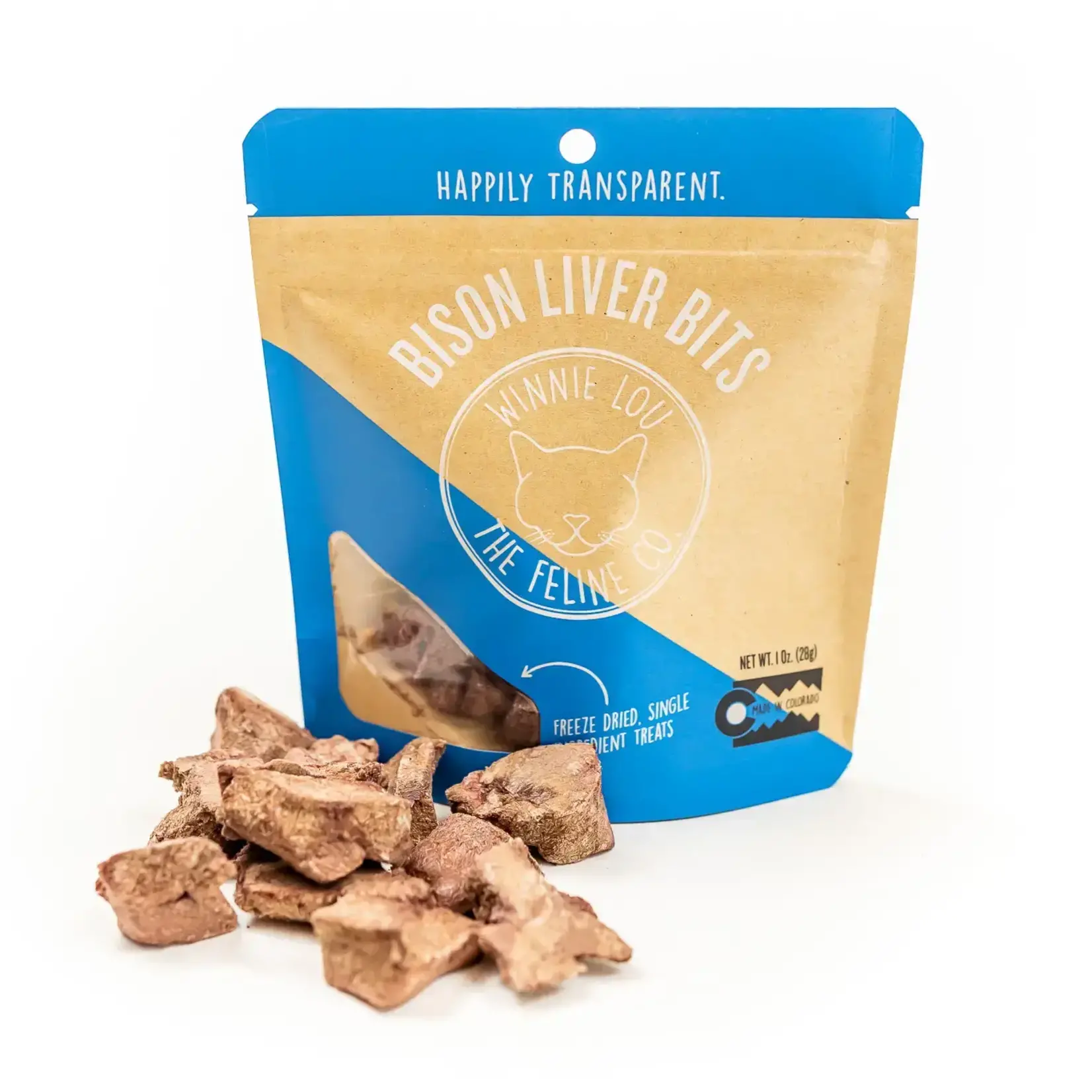 Winnie Lou Bison Liver Bits for Cats 1oz