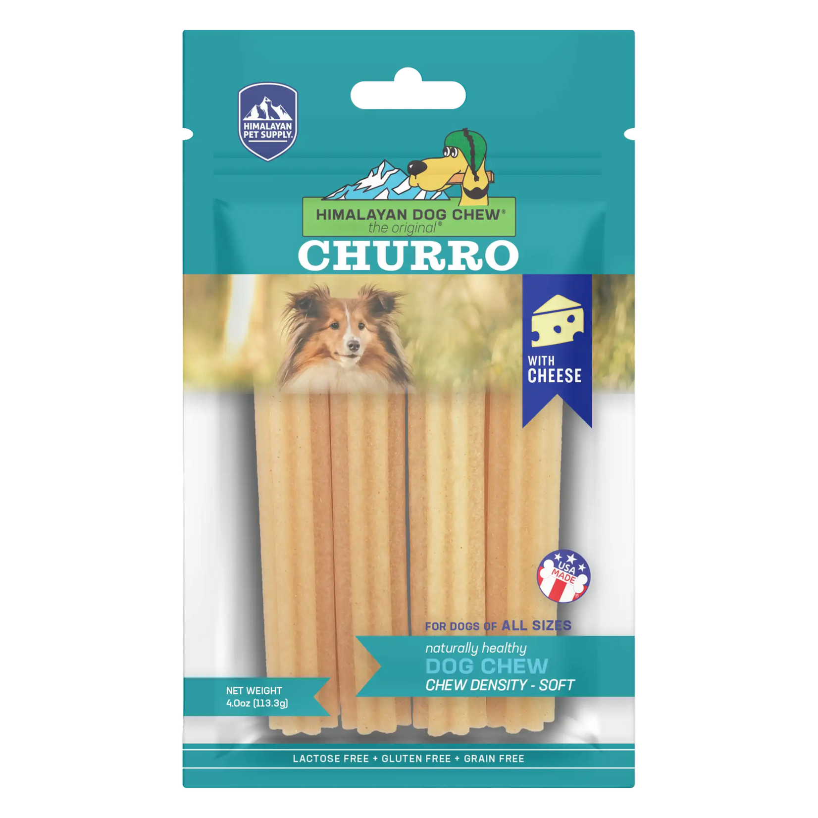 Himalayan Pet Supply Cheese Churro For Dogs of All Sizes 4oz (4 pack)