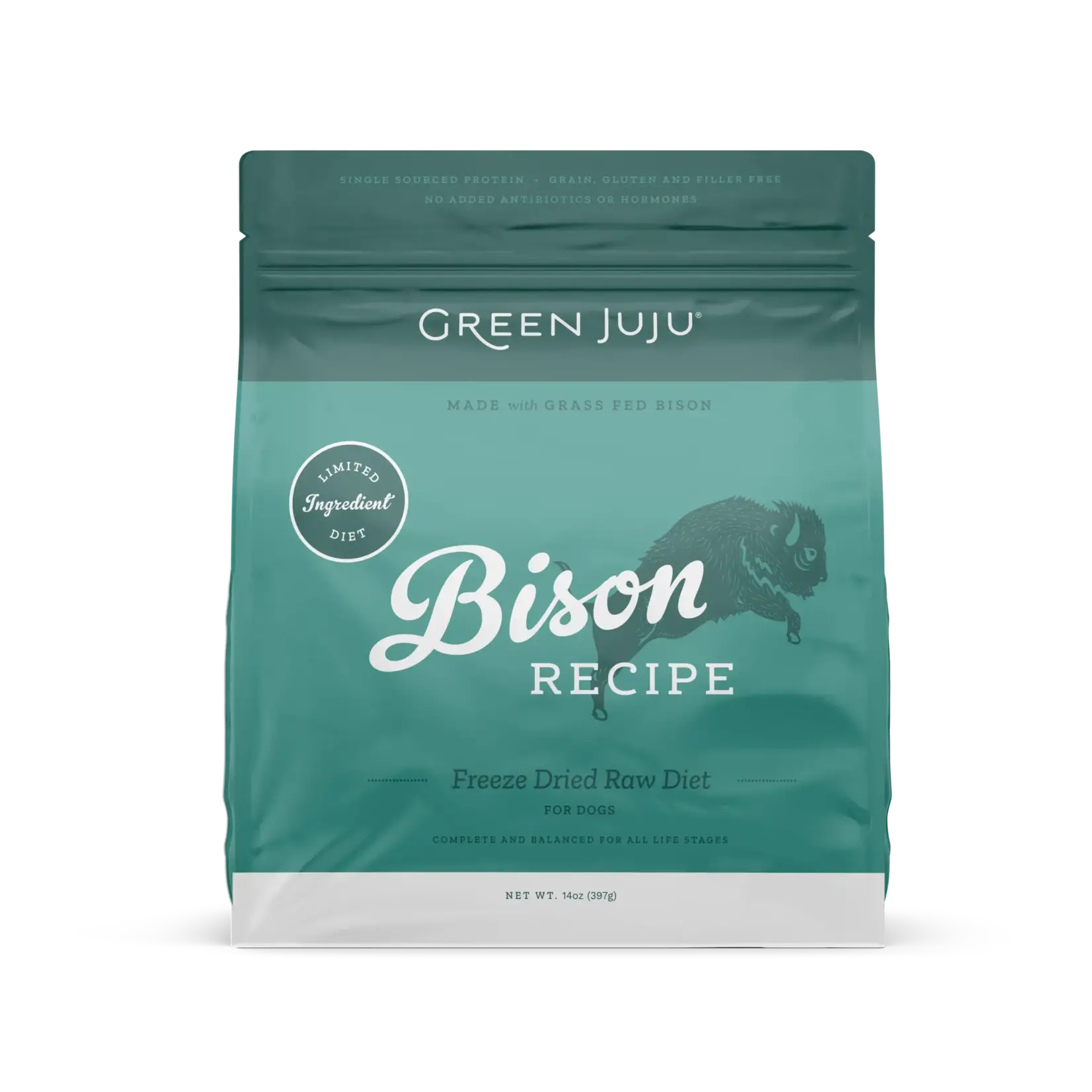 Green Juju Limited Ingredient Freeze-Dried Raw Bison Recipe 14oz