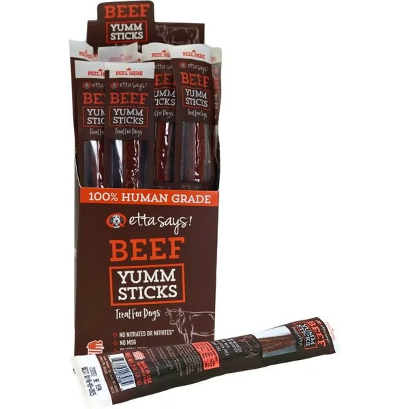 Etta Says Beef Yumm Stick Treat for Dogs .75oz Wild Whiskers