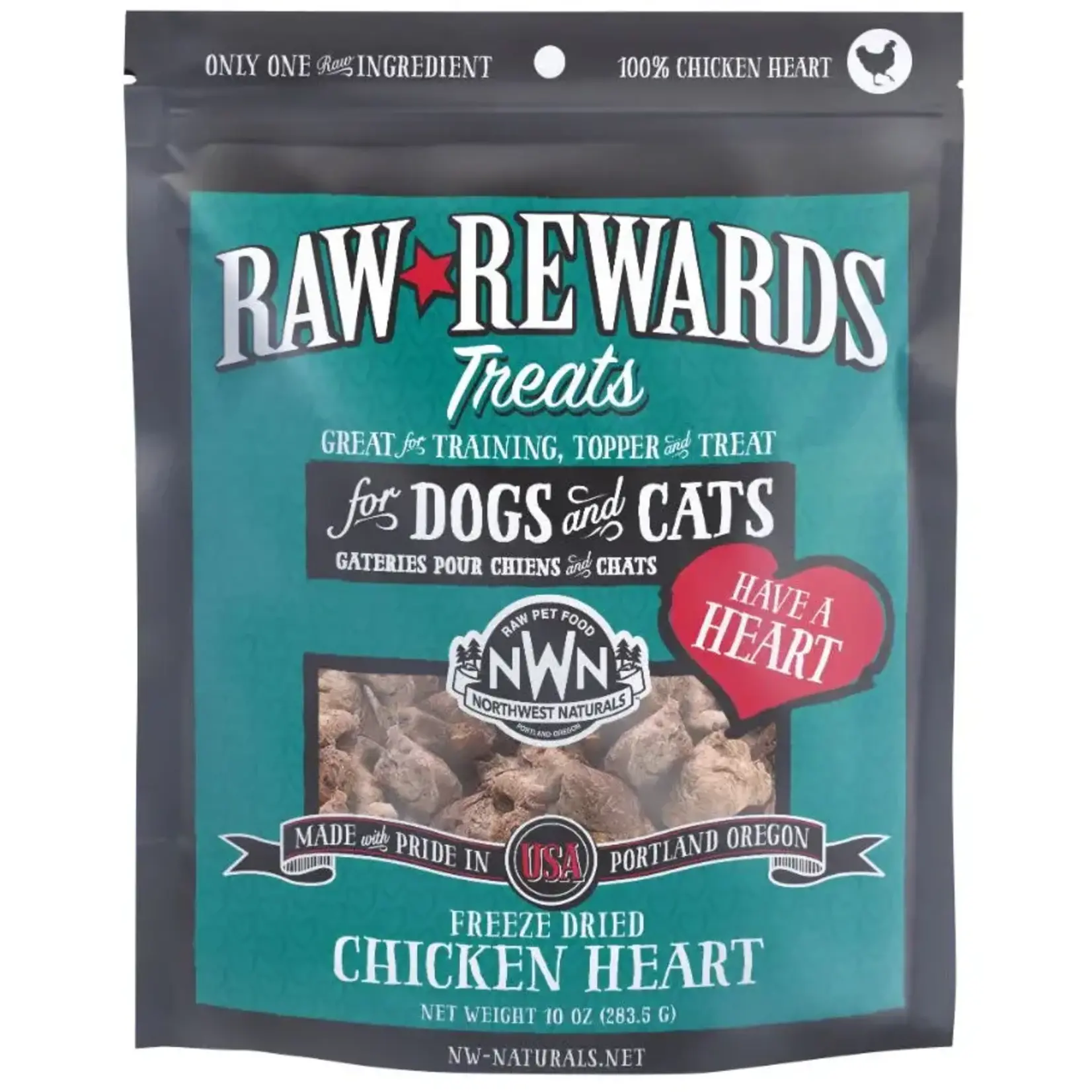 Freeze-Dried Chicken Hearts for Dogs & Cats 3oz