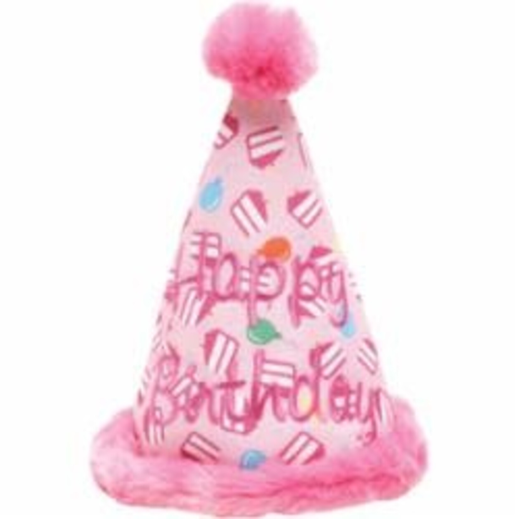 Worthy Dog Happy Birthday Hat (Pink)