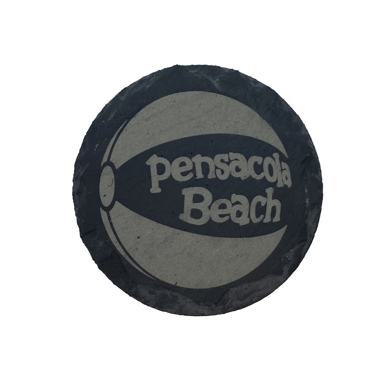 Prim In Proper PB Ball Slate Coaster 4" Round 4 pc