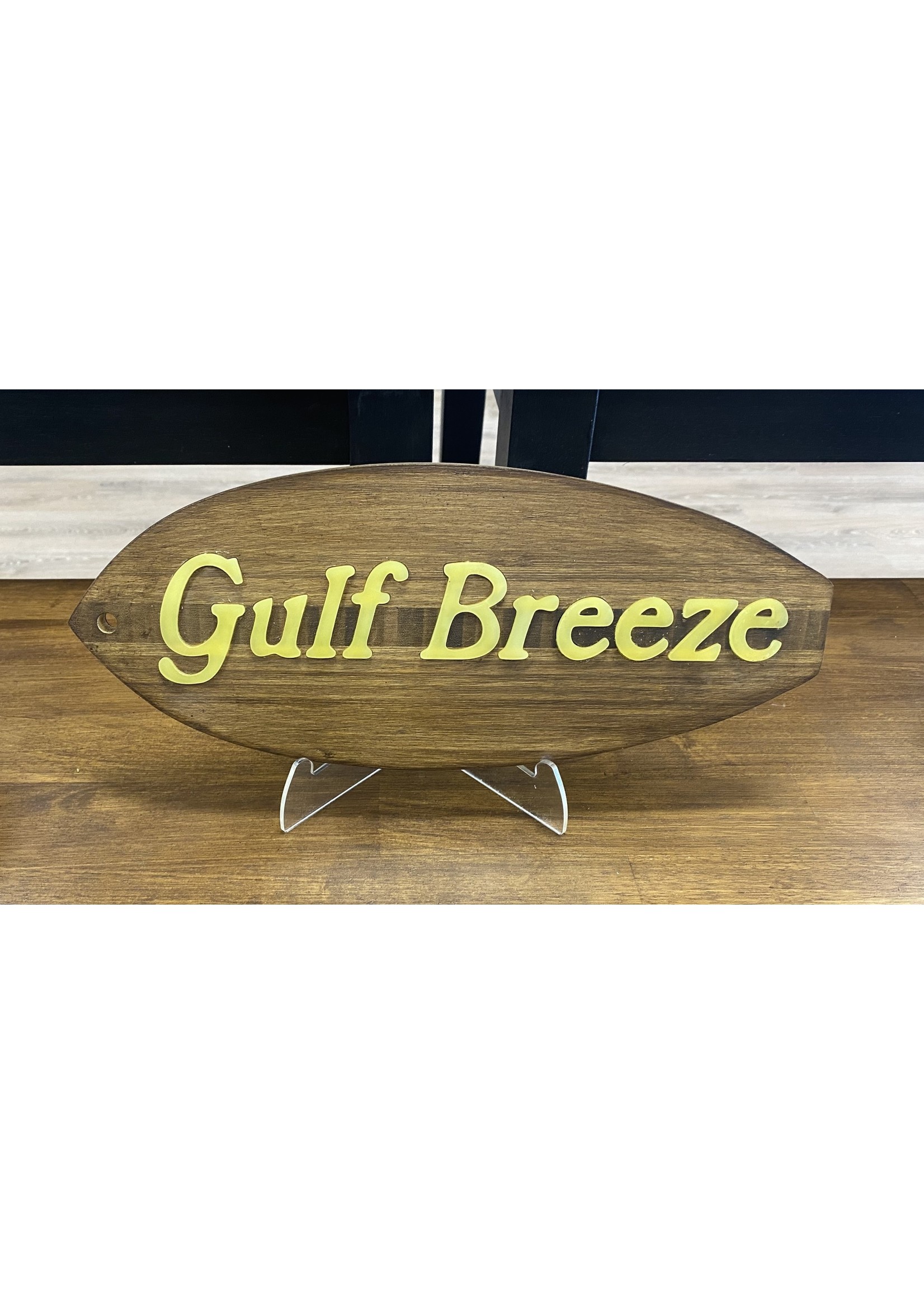 Prim In Proper Gulf Breeze City Sign w/Stand