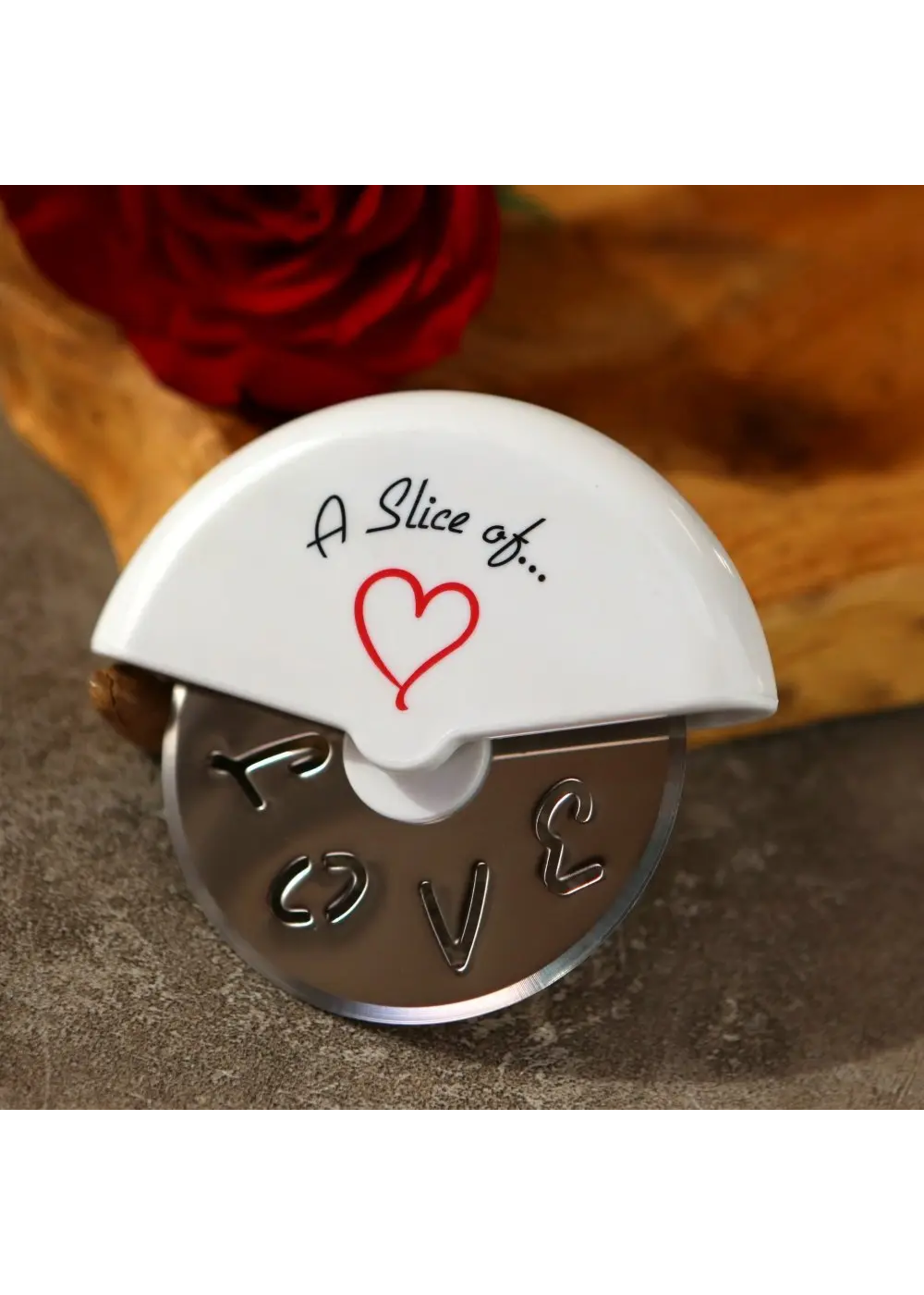 Kate Aspen A Slice of Love Stainless-Steel Pizza Cutter