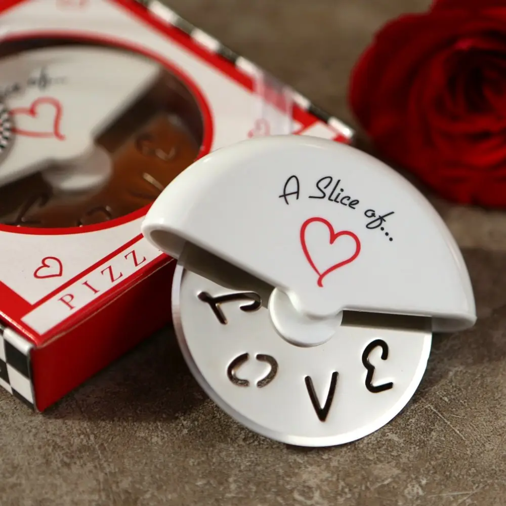 Kate Aspen A Slice of Love Stainless-Steel Pizza Cutter
