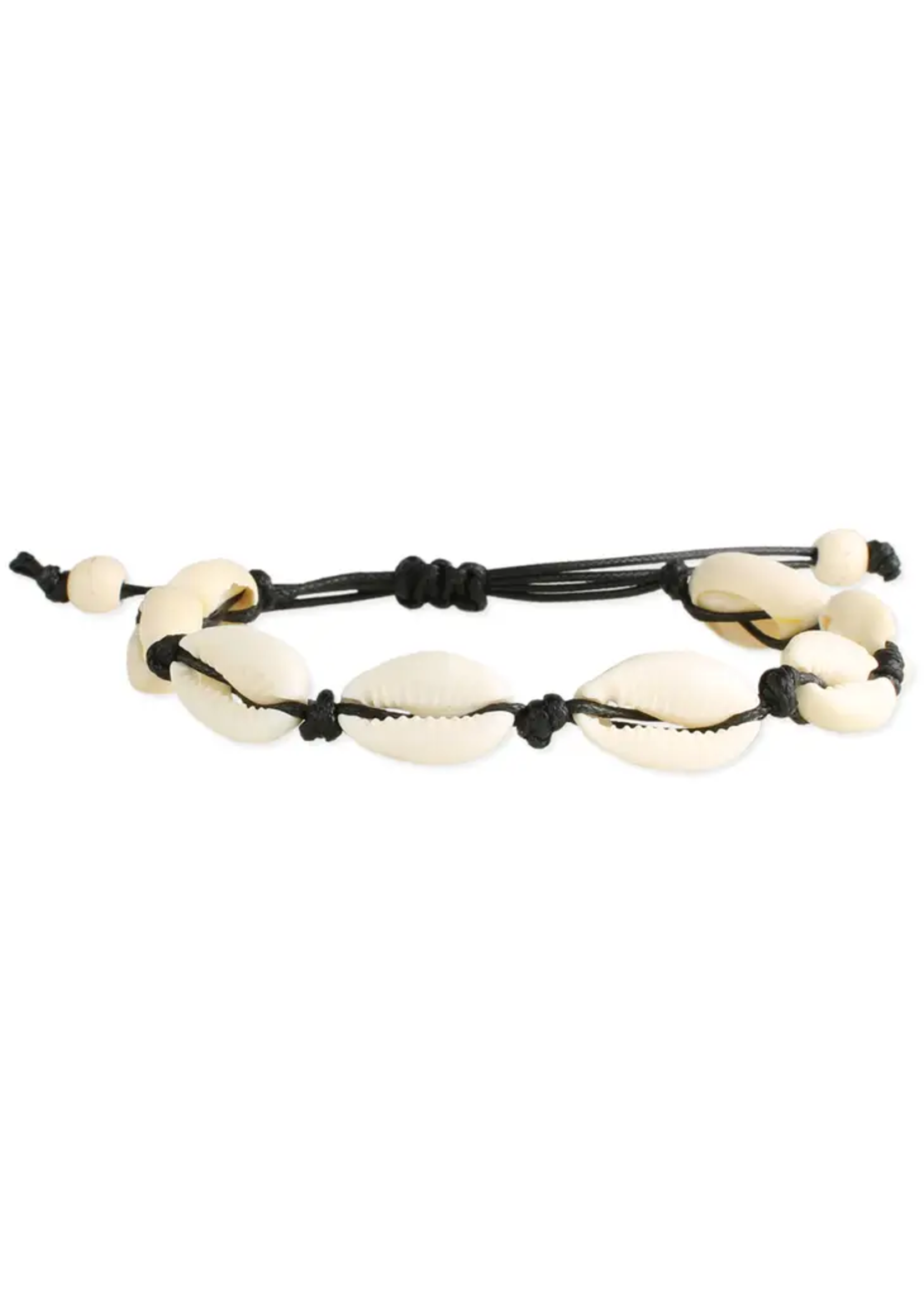 ZAD Beach Basics Black Cord & Cowry Shell Anklet