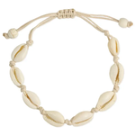 ZAD Beach Basics Tan Cord & Cowry Shell Anklet