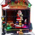 Top Treasures Santa Shop Animated Christmas Village