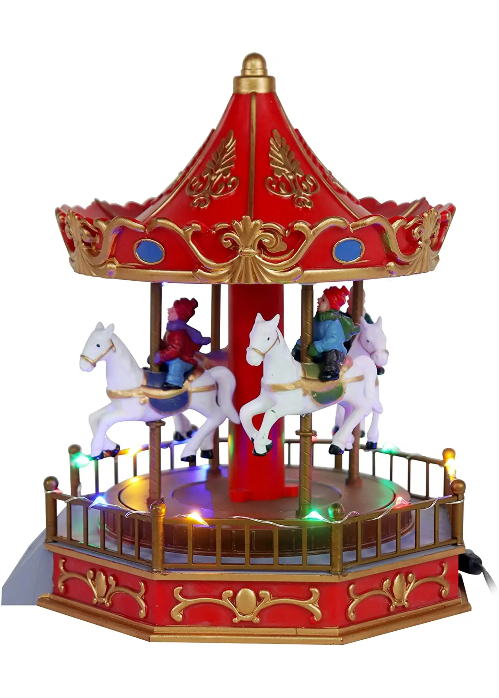 Top Treasures Carousel Animated Christmas Village