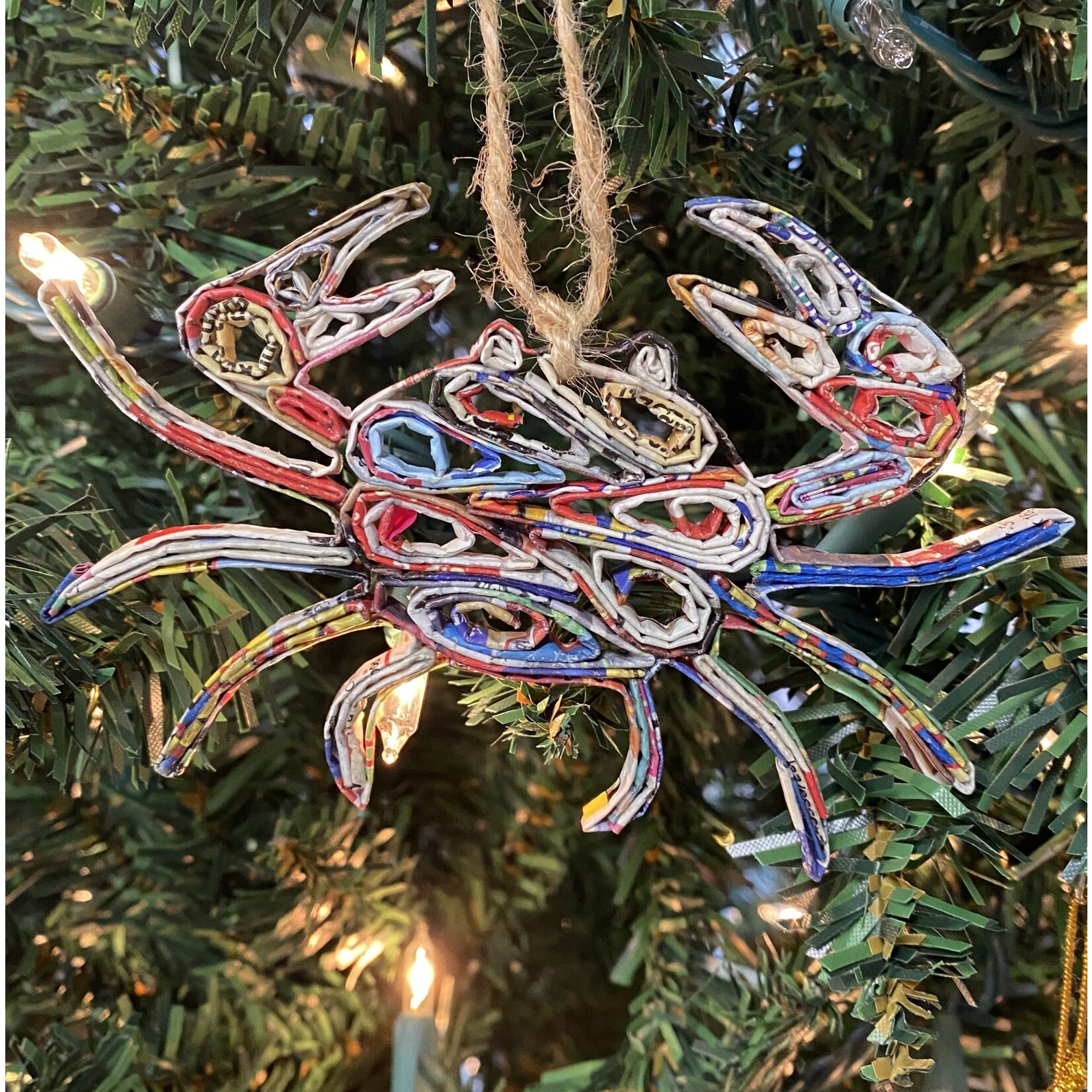 Acacia Creations Recycled Paper Crab Ornament