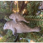 C&F Home Mom & Baby Manatee Ornament