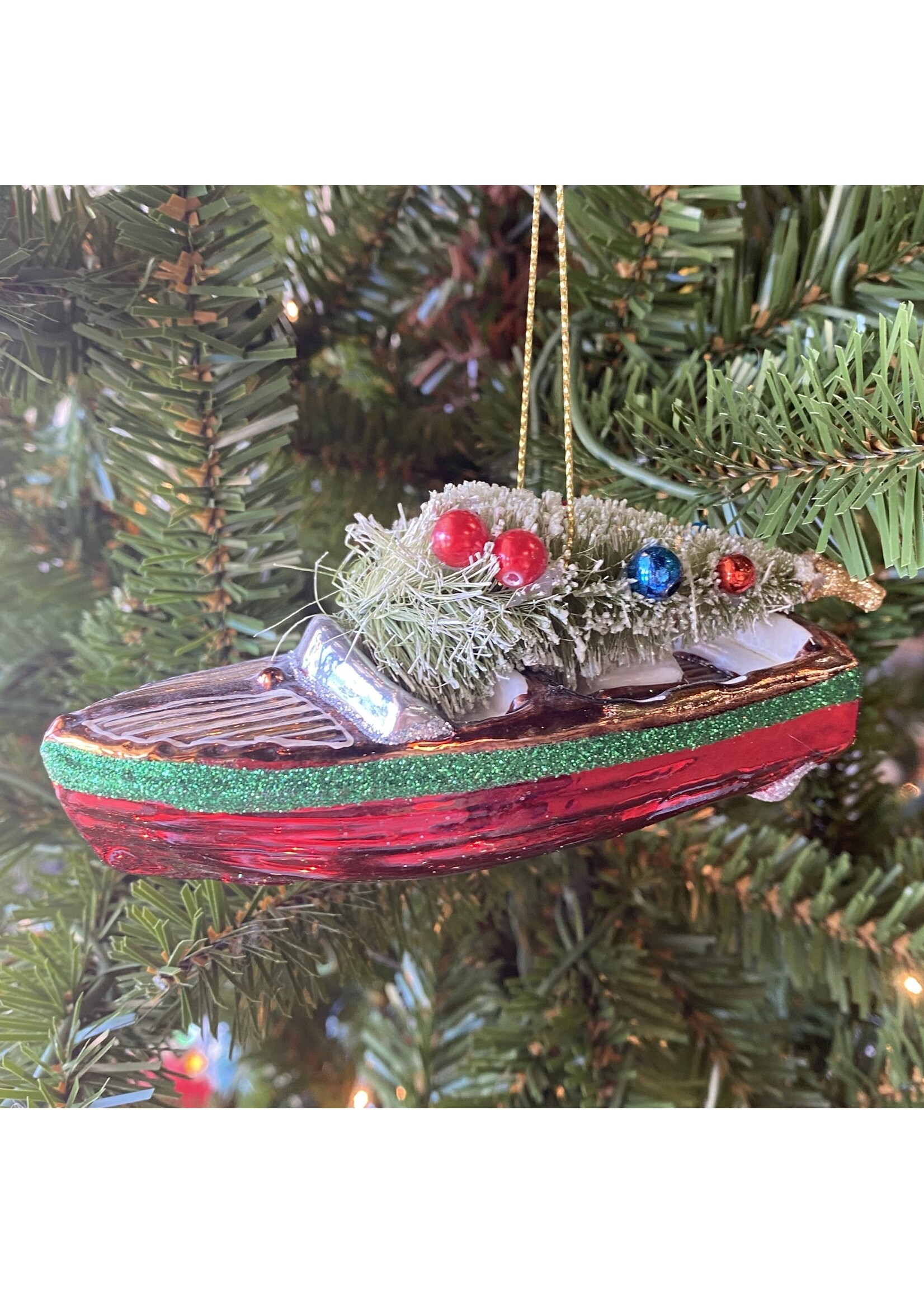 C&F Home Runabout Boat Ornament