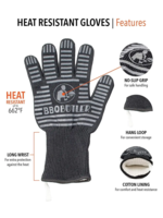 BBQ Butler Black Fabric Grilling Gloves