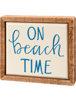 Primitives by Kathy Box Sign Mini - On Beach Time