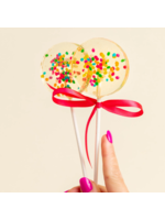 Sweet Caroline Confections Celebration Sparkle Lollipops, Birthday Cake