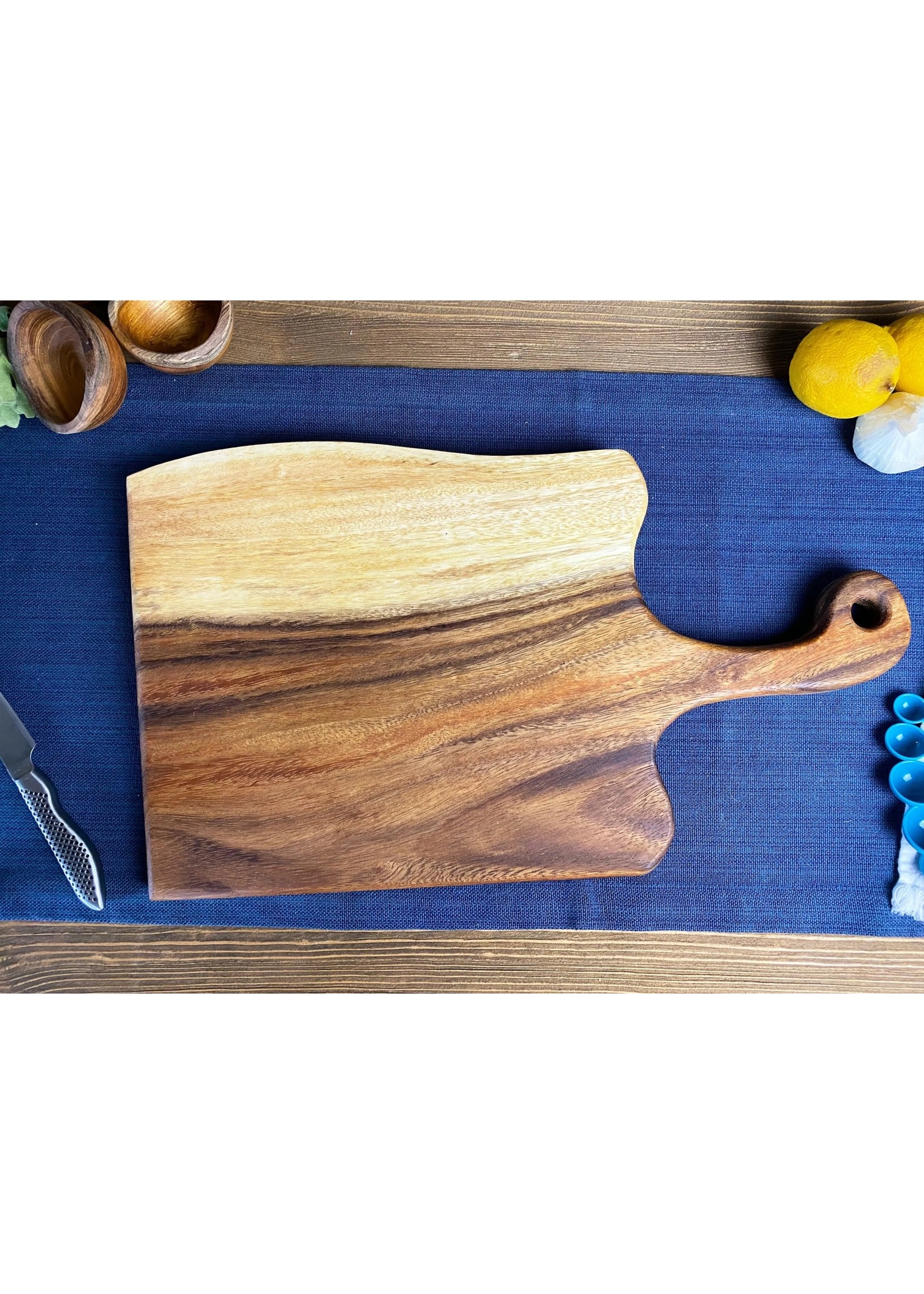 Tuckahoe Hardwoods Charcuterie Board - Live Edge - Cutting Board - with Handle