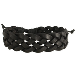 ZAD Hang Tough Braided Black Leather Bracelet