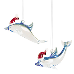 C&F Home Santa Dolphin Ornament