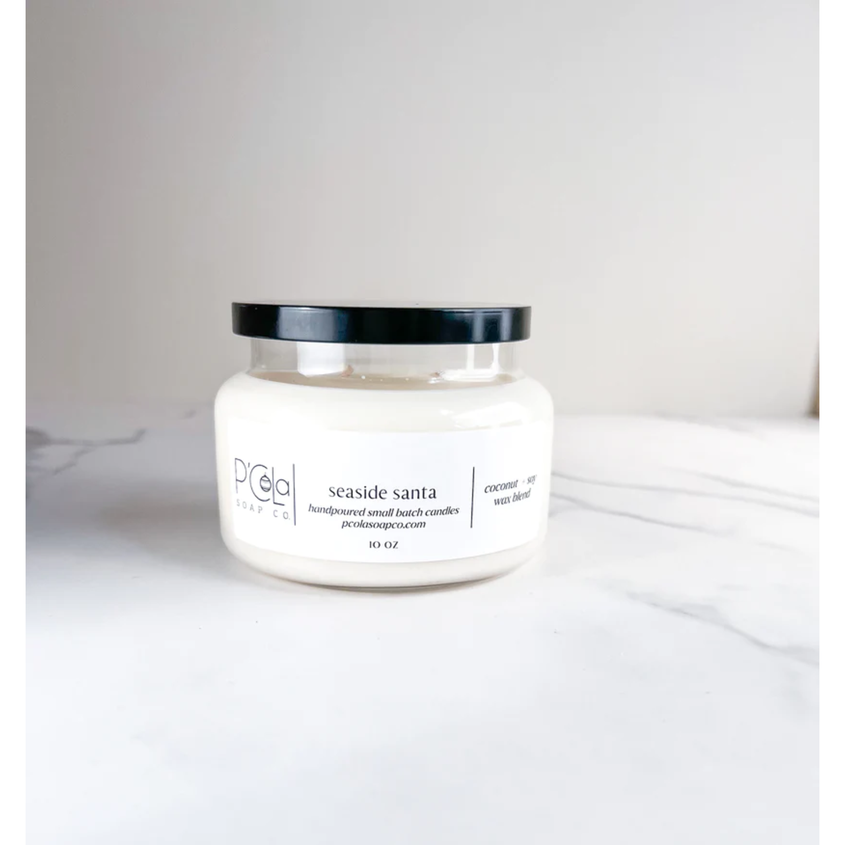 P'Cola Soap Co. Seaside Santa Candle