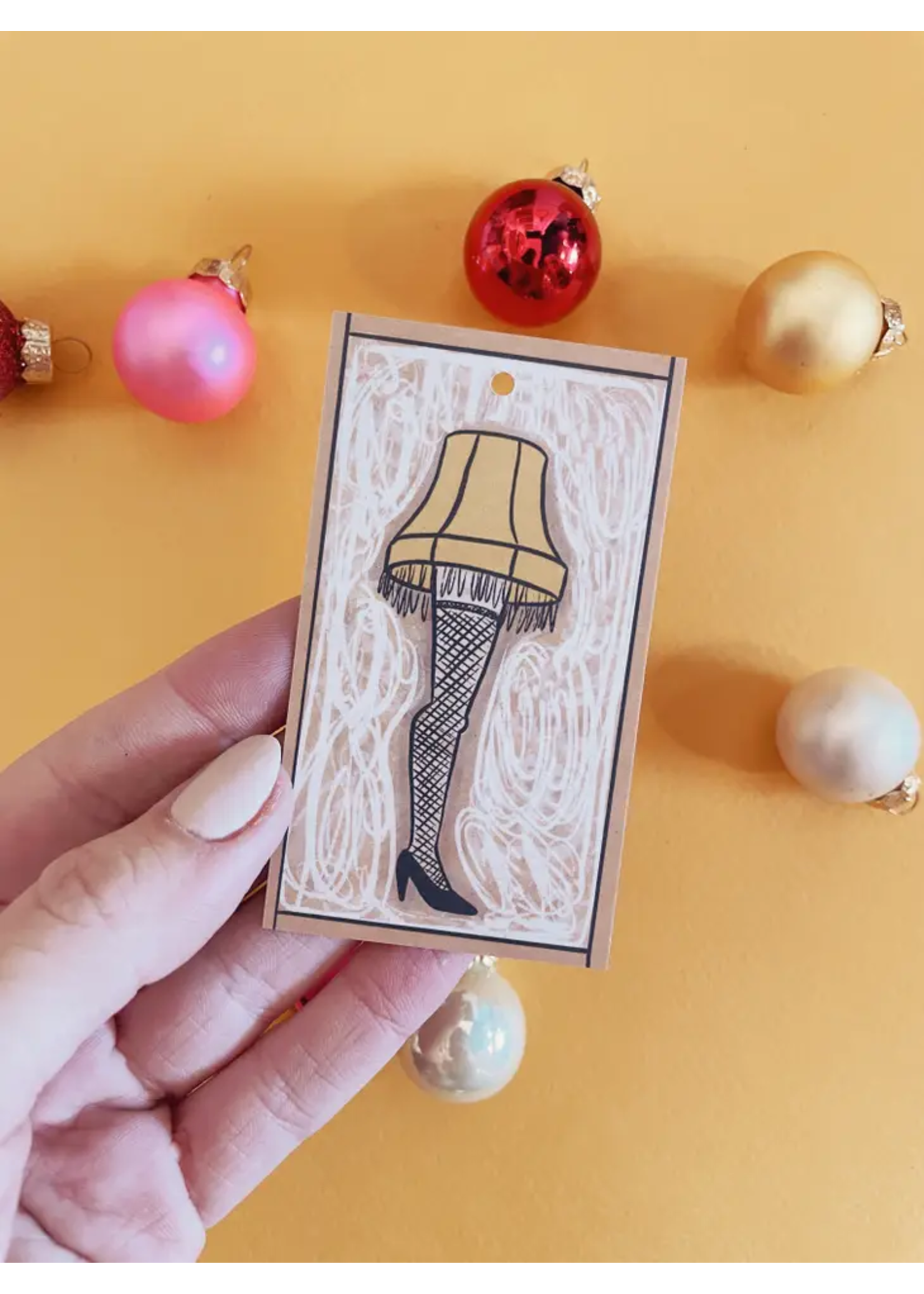Abbie Ren Illustration Leg Lamp Gift Tags