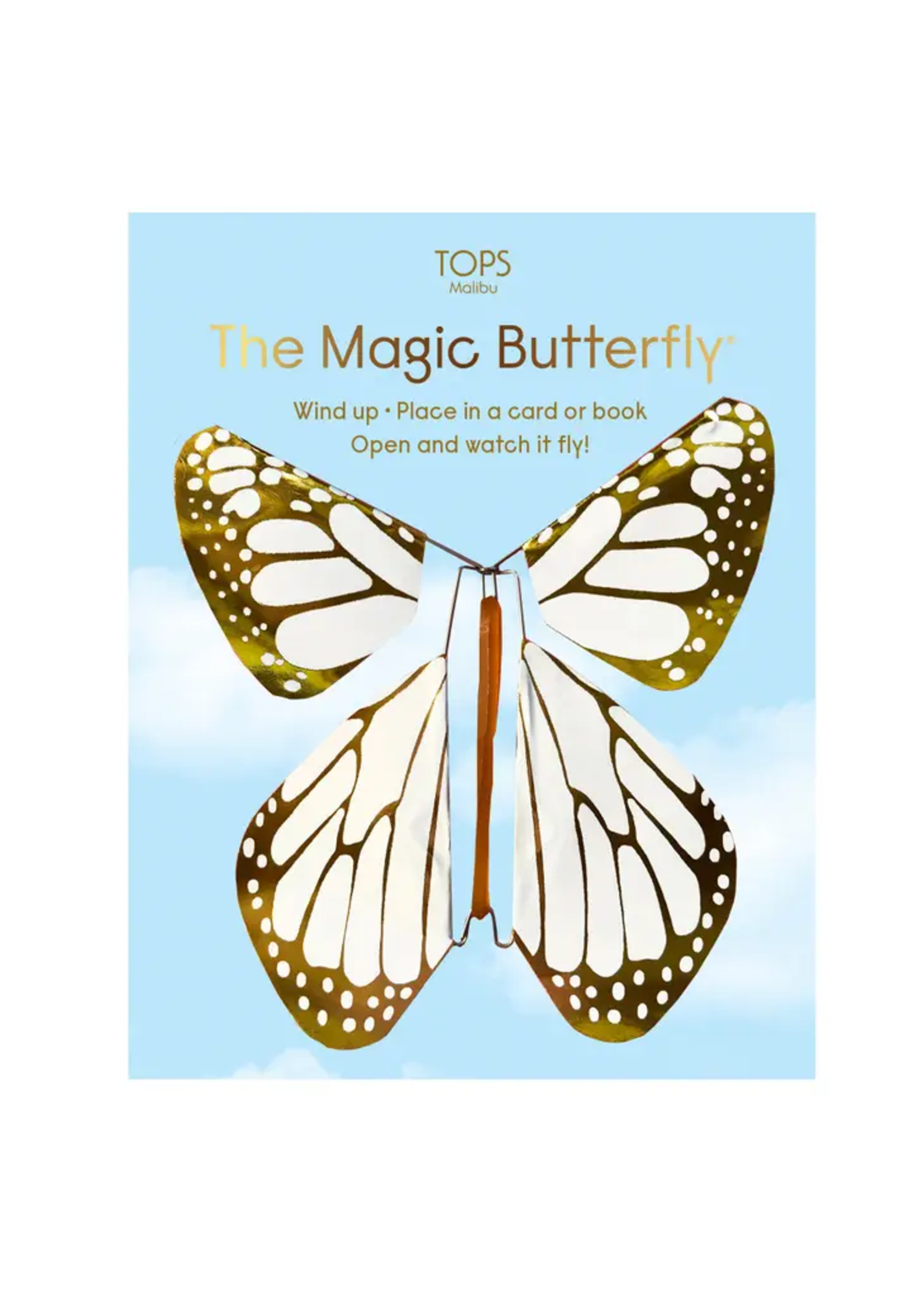 TOPS Malibu Magic Flying Butterfly Gold Metallic