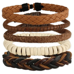 ZAD Man About Town Leather - Set of 4 Bracelet