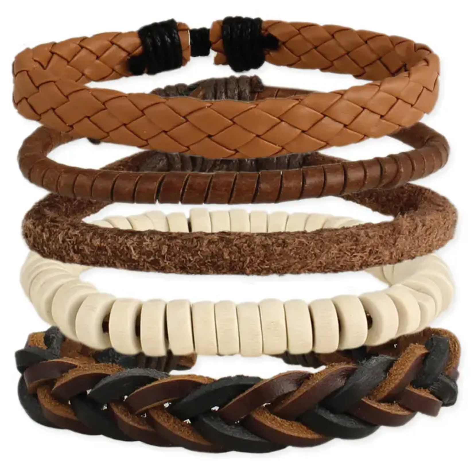 ZAD Man About Town Leather - Set of 4 Bracelet