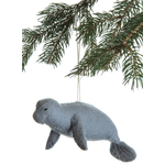 Silk Road Bazaar Manatee Felt Ornament