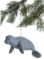 Silk Road Bazaar Manatee Felt Ornament