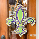 Home Malone Mardi Gras Fleur De Lis Door Hanger