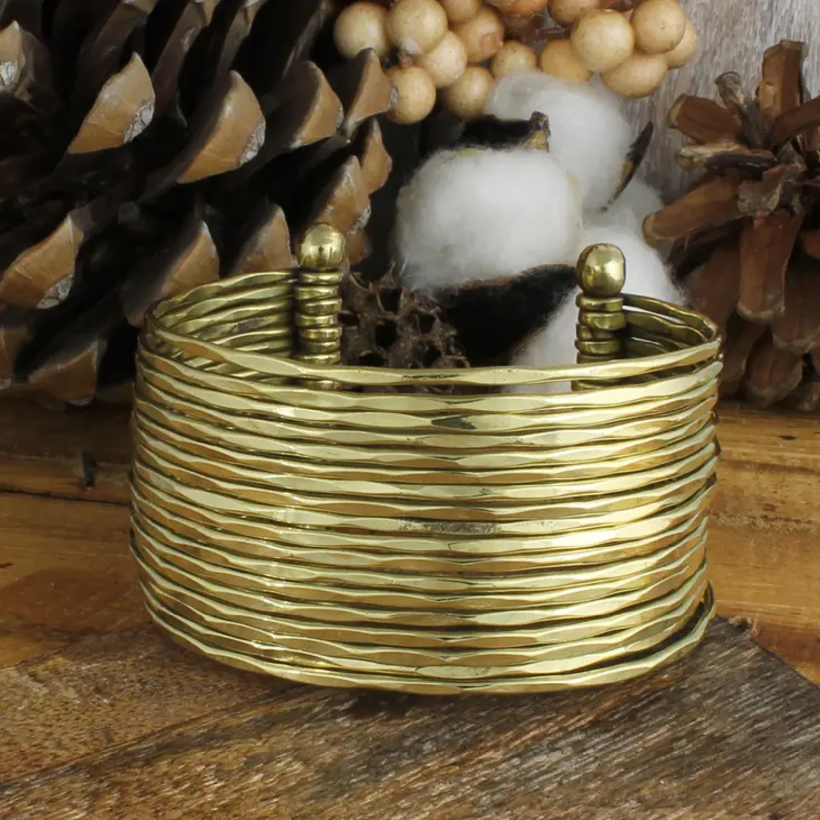 ZAD Metal Thin Hammered Bracelet