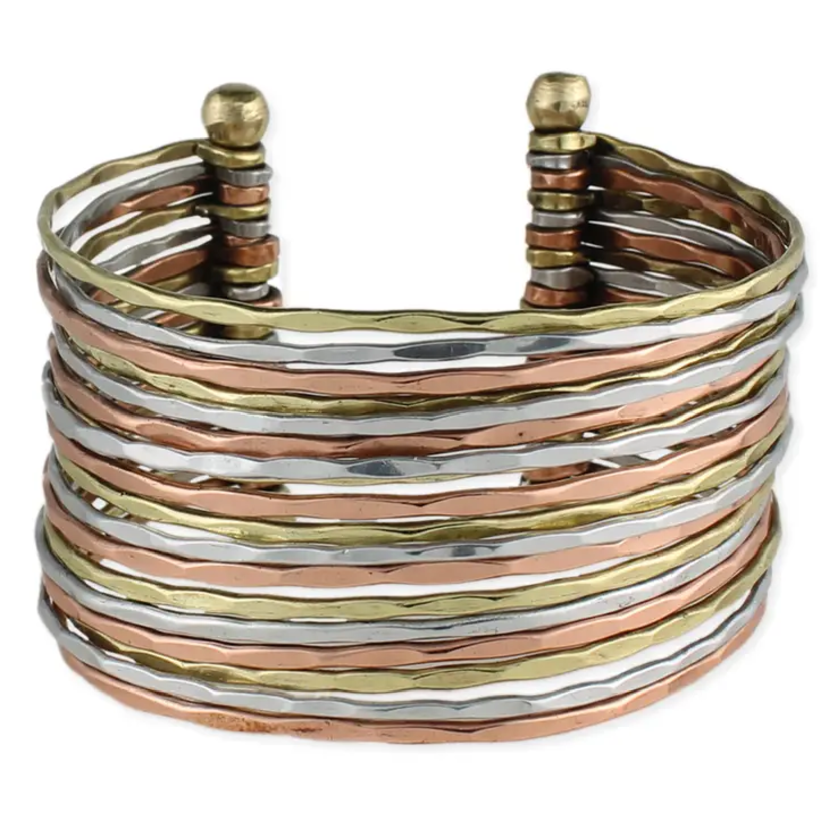 ZAD Metal Thin Hammered Bracelet
