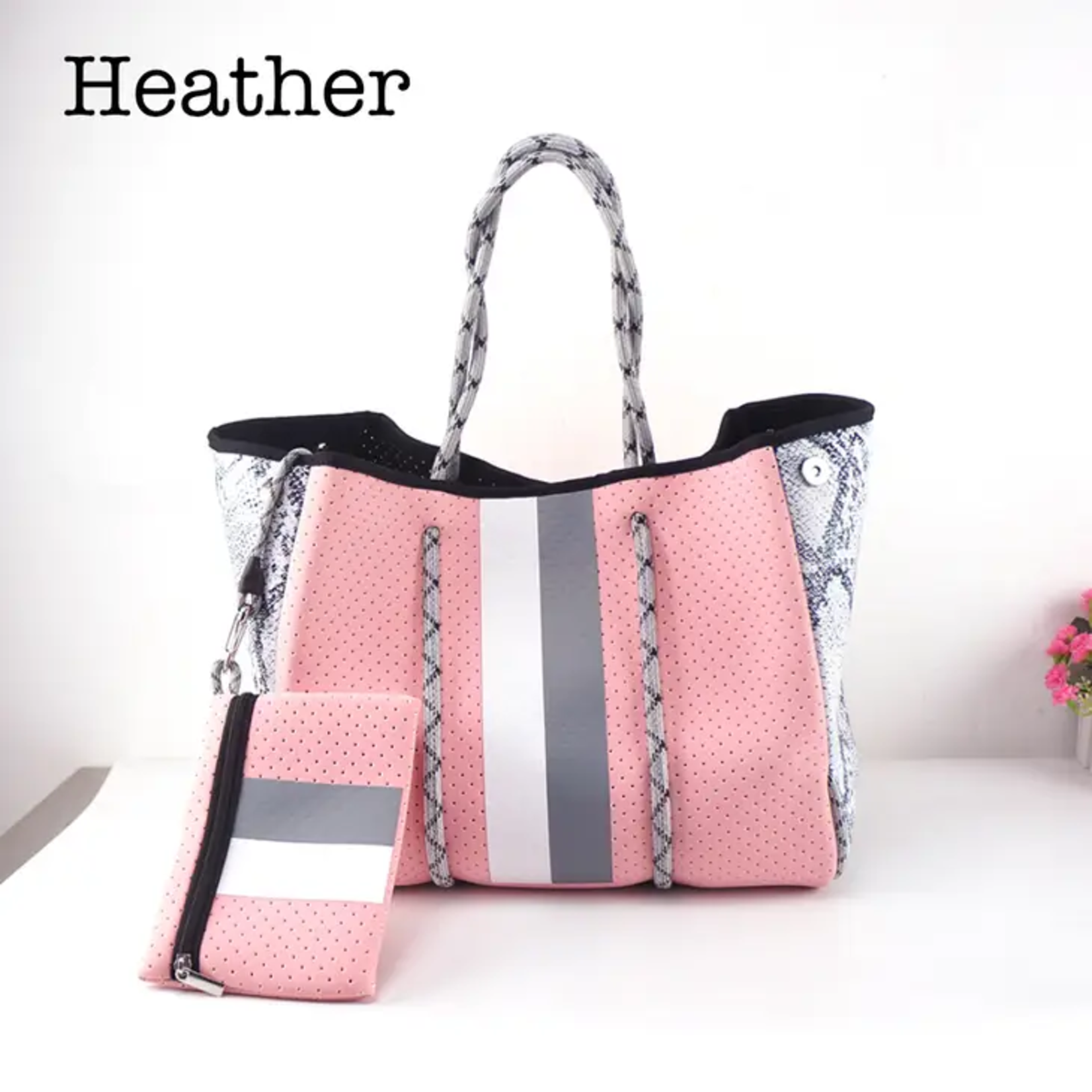 Threaded Pear Neoprene Tote & Zipper Pouch
