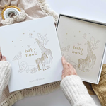 Blush & Gold My Baby Book (Safari) luxury keepsake memory book + box