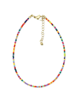 ZAD Pastel Rainbow Tiny Bead Anklet