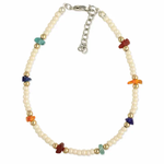 ZAD Pearl & Glass Chip  Anklet